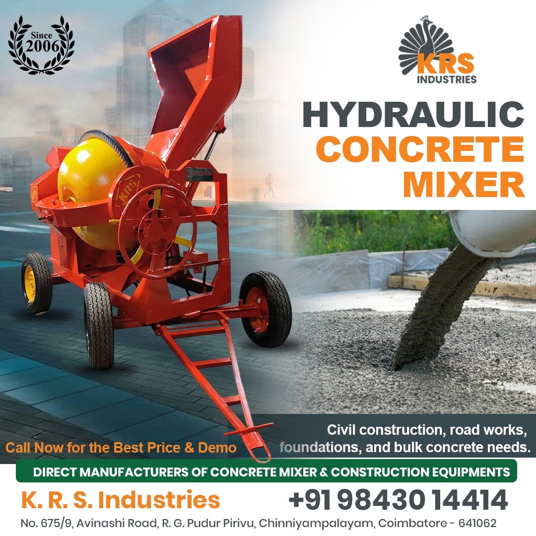 Hydraulic Concrete Mixture Machine Manufacturer in India – KRS Industries