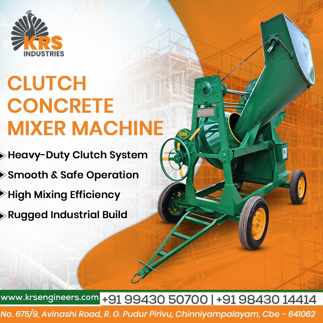 Clutch Concrete Mixer Machine Sellers in Chennai