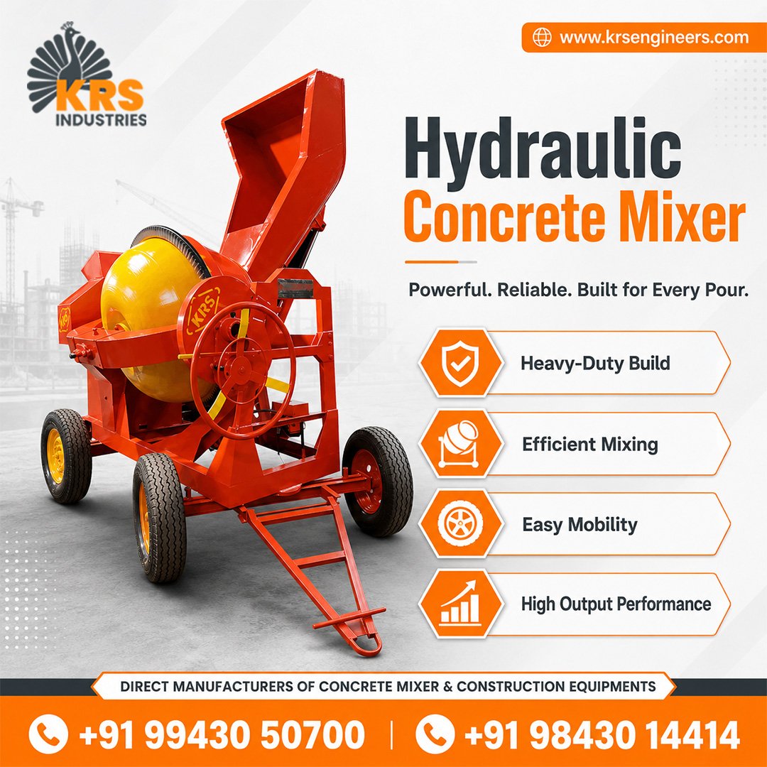 Hydraulic Concrete Mixer Machine Suppliers in Kerala Hydraulic Concrete Mixer Machine Suppliers in Kerala